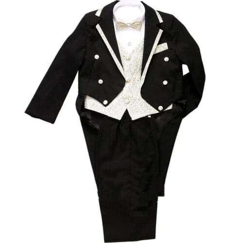 Free shipping/Custom made cheap Boys Suits New Black long style Tuxedo Boys Formal Boys' Attire