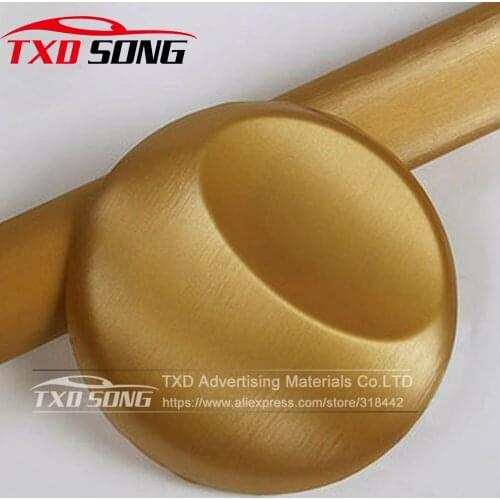 Cay Styling Good Gold Black Dark Grey Silver Metallic Brushed Aluminum Vinyl car Wrap Film Metal brushed Film for car wrapping