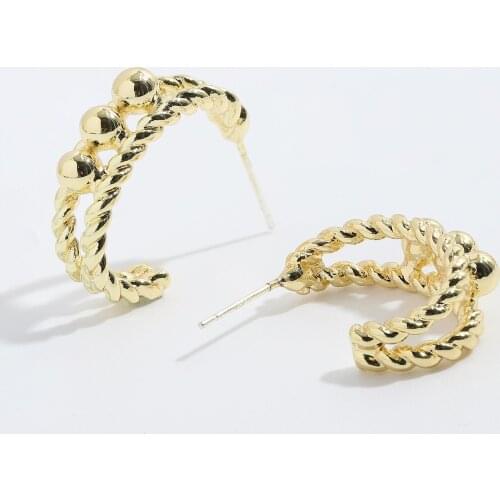 Dvacaman Women's Gold Earrings