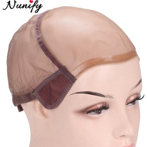 Breathable Hair Cap For Making Full Lace Wig Caps, Transparent Wig Cap For Black Womem, U Part Adjustable Elastic Wig Caps