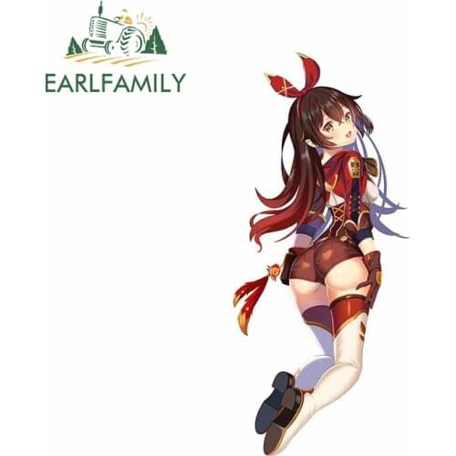 EARLFAMILY 13cm x 5.9cm for Genshin Impact Car Assessoires Stickers Vinyl Material Decal Windows Graffiti Occlusion Scratch