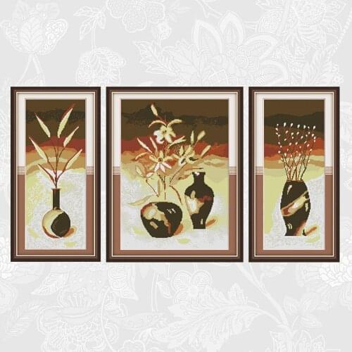 Joy sunday Flower art series Cross-stitch Patterns Printed on Canvas 14CT 11CT DIY Handwork Embroidery Set Needlework Crafts