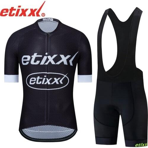 ETIXXL tight style 2021 summer pro team cycling jersey set short sleeve cycling clothes men ropa de hombre 2021 ciclismo ropa