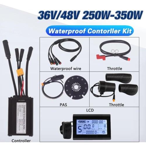 Electric Bicycle Waterproof Connector Kit 250W 14A Controller LCD3 PAS Throttle Brake