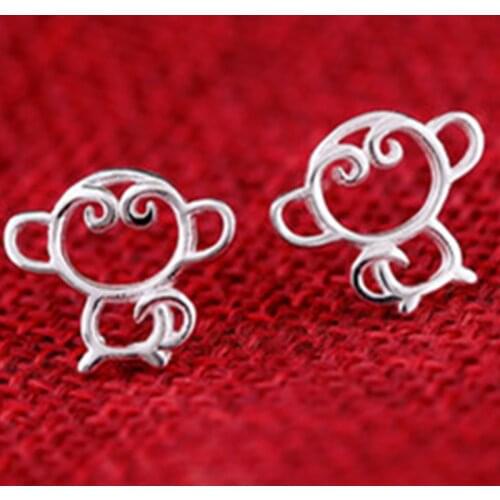 Korean Temperament Wild Monkey Earrings Female Original Design Cartoon Cute Animal Earrings Jewelry