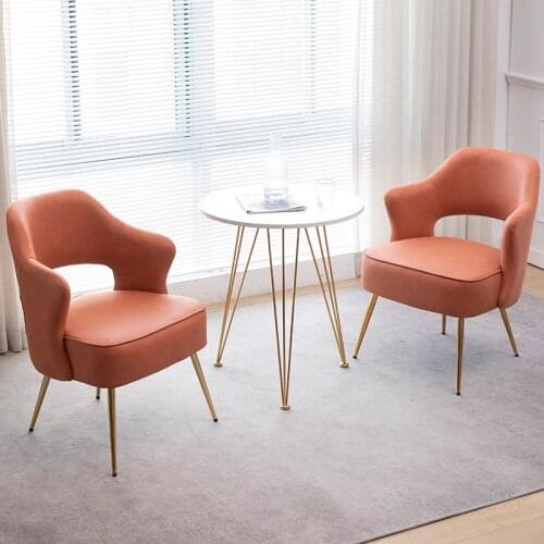 Nordic Sofa Chair Single Modern Living Room Designer Lounge Chair Balcony Garden Arm Chair for Bedroom Makeup Vanity Chair