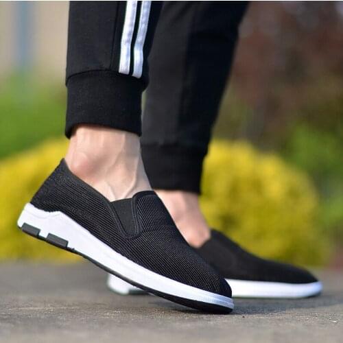 Fashion Men Canvas Shoes Male Summer Sneakers Slip On Casual Breathable Shoes Loafers Chaussure Homme Zapatos De Hombre X8-63
