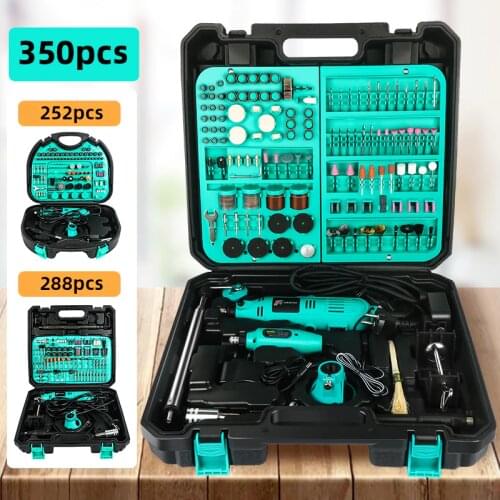 Tungfull Dremel Rotary Tool 30000RPM Dremel Accessories Set Mini Electric Grinder Mini Drill Engraver Carving Polishing Cutting