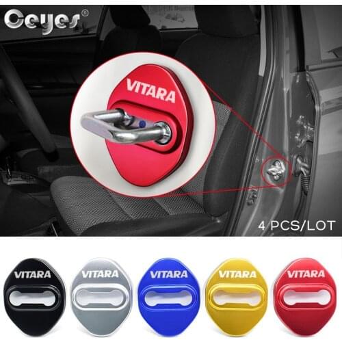 Car door lock cover Emblems For suzuki vitara 2015 - 2018 2019 2020 Car Styling decals Auto sticker Case Badge Accessories