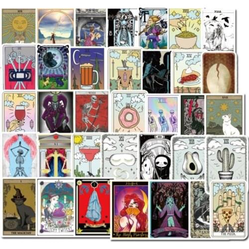 50Pcs/Set Tarot Card Graffiti Stickers For DIY Luggage Laptop Refrigerator Motorcycle Car DIY Car Styling