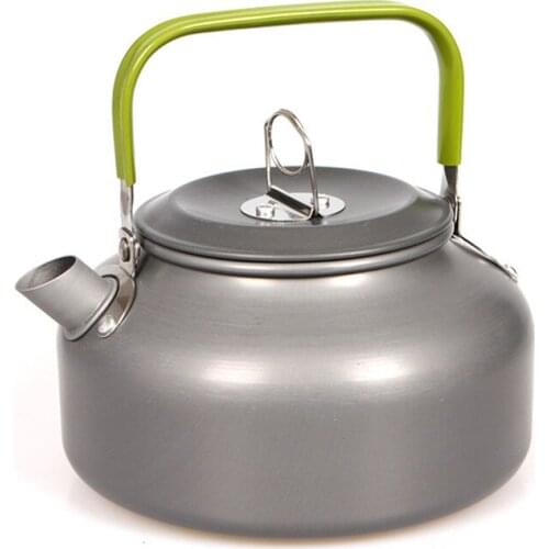 New 0.8L/1.2L Aluminum Alloy Outdoor Camping Coffee Pot Picnic Water Kettle Portable Anti-Scald Handle Hard Oxidation Taepot