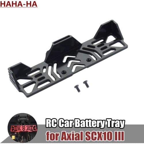 Aluminum Alloy Battery Tray Box Mount Plate for 1/10 RC Crawler Car Axial SCX10 III AXI03007 Wrangler JT Gladiator Upgrade Part