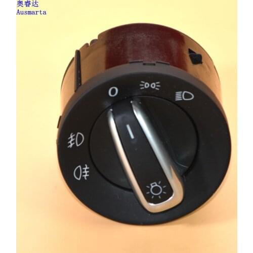 1 Pcs OEM Chrome European Headlight Control Switch For Golf Mk5 Mk6 Passat B6 5ND941431A