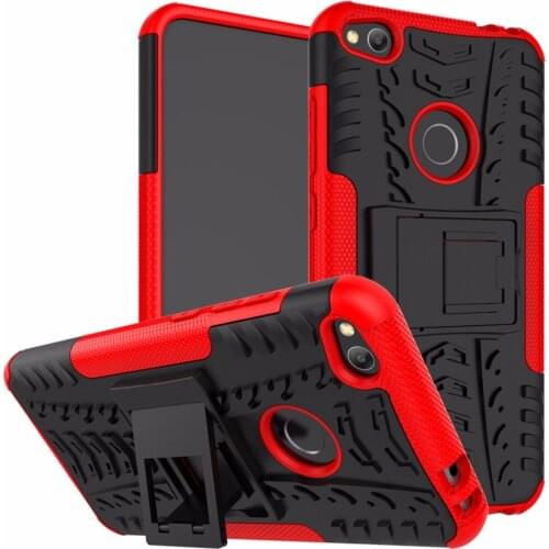For Huawei GR3 2017 / P8 Lite / P9 Lite 2017 Cover ShockProof TPU +PC Phone Stand Case For Huawei Nova Lite / Honor 8 Lite Case