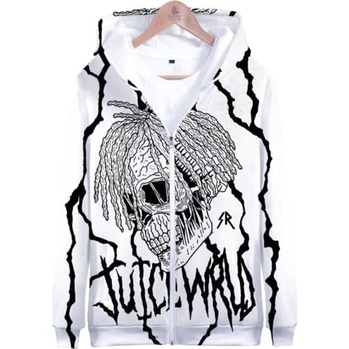 Salute to Rapper Juice WRLD Hip hop emo trap Lucid Dreams 3D print Zipper hooded sweatshirt Men/Women Casual Zipper clothes