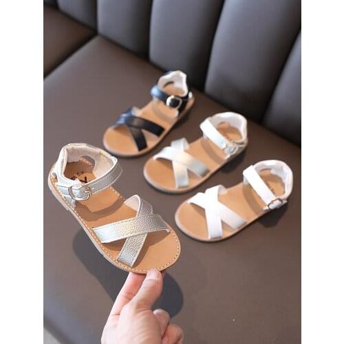 New Childrens Sandals Boys and Girls Baby Cross-comfortable Soft-soled Kids Beach Shoes 2021 Summer Student Princess Sandals