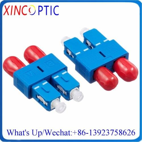 SC Male to ST Female Hybrid Fiber Optic Adapter Hybrid Fiber Connector,Duplex SC Male to ST Female Hybrid Fiber Optic Adapter