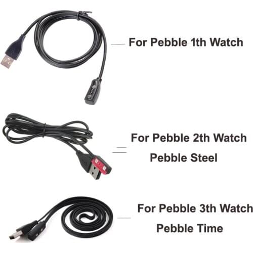 Replacement USB Charge Charging Cable Charger USB Cable for Pebble 1th Watch / 2th Steel / 3th Time Smart Watch Smartwatch