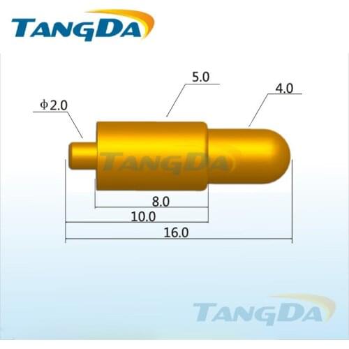 Tangda pogo pin connector DHL/EMS D 5*16 mm 2A Spring pin Thimble connector Charge probe Spring thimble Current pin
