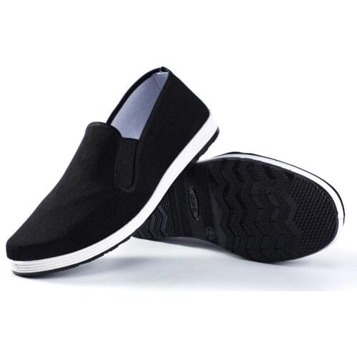 YSHUNIJ cloth shoes mens summer rubber canvas work shoes casual shoes one pedal thousand layers of mens shoes