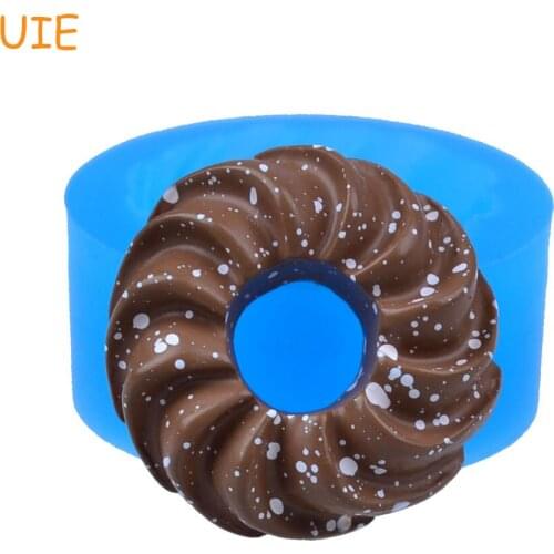 TYL052U 23.3mm Twisted Donut / Doughnut Flexible Silicone Mold -Fondant, Dessert, Chocolate, Cookie Biscuit, Resin, Candy, Icing