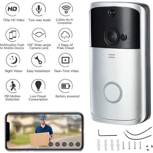 Smart Doorbell Wifi Wireless Call Intercom Video-Eye Doorbell for Remote Video Monitor Apartments Door Bell Ring Home Security