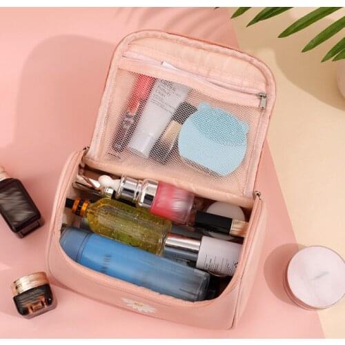 Waterproof Cosmetic Storage Bags for Women Daisy Print Wash Bag Creative Home Outing Multi-Function Makeup Bag