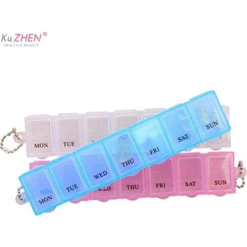 Pill Box Splitters 7 Days Weekly Tablet Pill Medicine Box Holder Storage Organizer Container Case Random