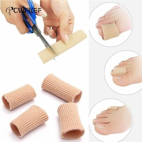 10cm Finger Toe Fabric Separator Gel Tube Bandage Calluses Protectors Foot Feet Pain Relief Guard for Feet Care insoles Cover