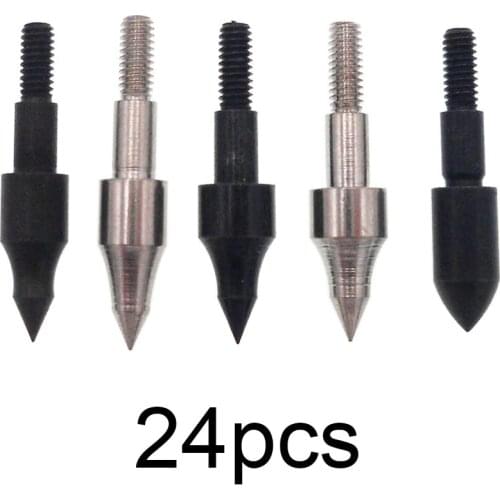 30pcs 100 Grain Field Points Arrow Heads Screw Insert Arrow Broadheads Arrows Archery Tips Practice Arrowhead