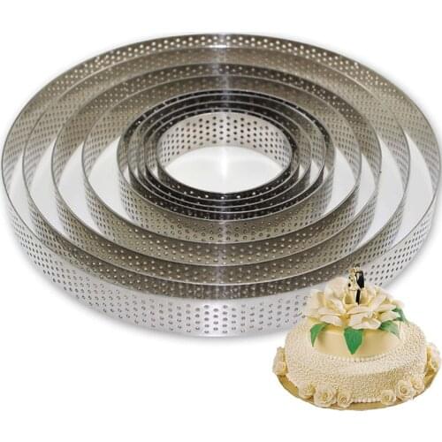 9pcs/Set Round Mousse Cake Pizza Dessert DIY Decoration Circle Mould Stainless Steel Cake Fruit Pie Making Molds Baking Mold