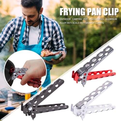 SUNDICK Camping Hiking Anti-hot Anti-Scald Pot Pan Bowl Gripper Outdoor Cooking Picnic Cookware Handle Holder Clip Clamp