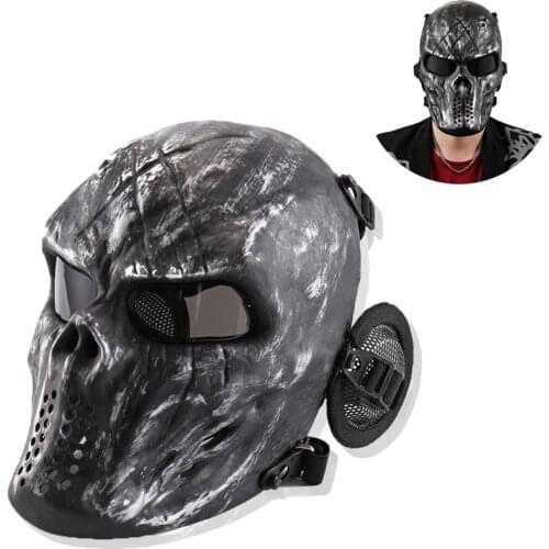 Airsoft Army Tactical Full Face Mask Military Shooting Skull Mask Outdoor Hunting CS Shooting Wargame Paintball Protection Mask