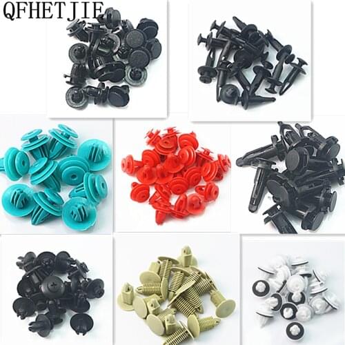 QFHETJIE 200PCS Automotive Boxed Plastic Fasteners Car Door Panels Bumper Cover Fender Kit Clips Set Auto Fasteners