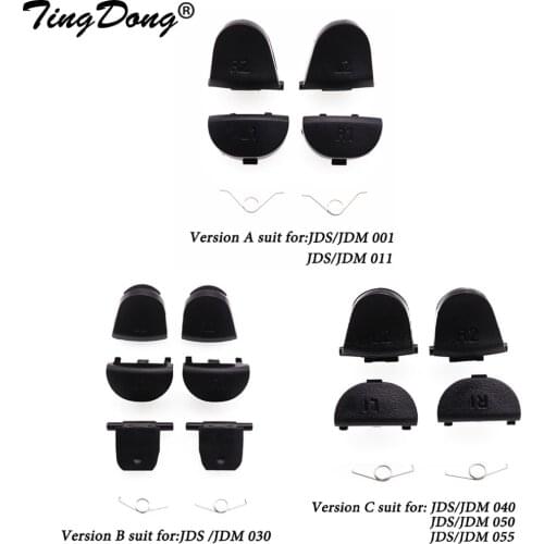 Black L1 R1+L2 R2 Gamepad Trigger Buttons + springs Tool Replacement parts for For Sony Station 4 PS4 Gamepad Controller