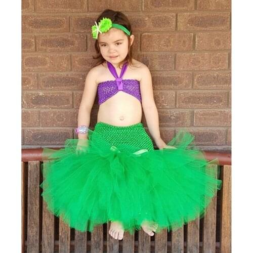 Cartoon Princess Baby Girls Tutu Dress The Little Mermaid Ariel Halloween Party Kids Children Ball Gown Dresses Drama Costume