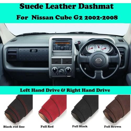 For Nissan Cube G2 2002 2003 2004-2008 Suede Leather Dashmat Dashboard Cover Pad Dash Mat Car-Styling Carpet Accessories LHD RHD