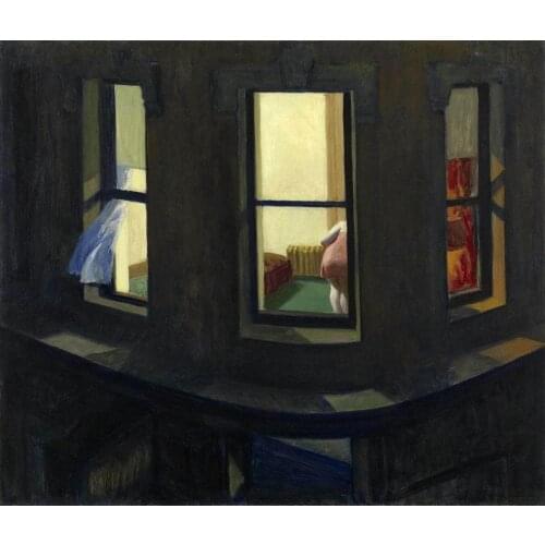 Edward Hopper Night Windows Art Film Print Silk Poster Home Wall Decor 24x36inch