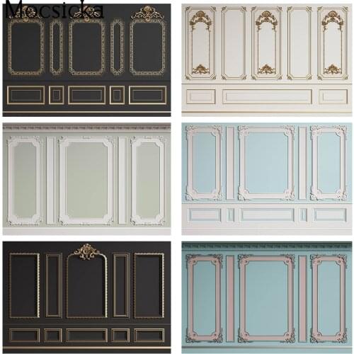 White Wall Girls Photo Background for Photography Royal Pattern Palace Backdrop for Photographic Studio Art Photocall Props