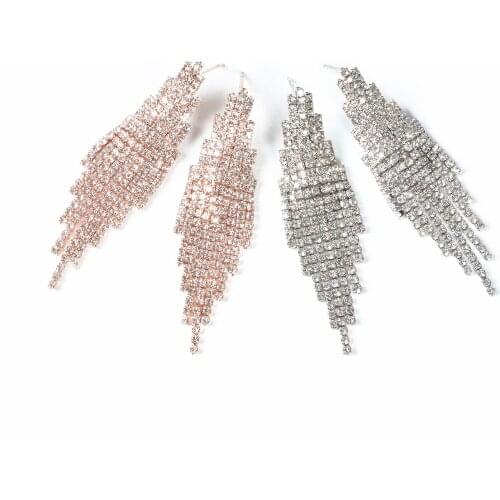 Allergy-Free Rhinestone Earrings Womens Fashion New Exquisite Accessories Jewelry Gifts CORUIXI E178172