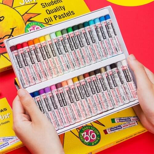 SAKURA XEP/XLP Oil Pastel Set 12/16/25/36/50 Colors Cylindrical Crayons Washable Student Graffiti Painting Drawing Art Supplies
