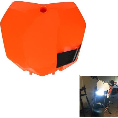 Motorbike Front Number Plastic Plate Card Kits For KTM Dirt Bike License Plate Frame Motorcycle Accessories