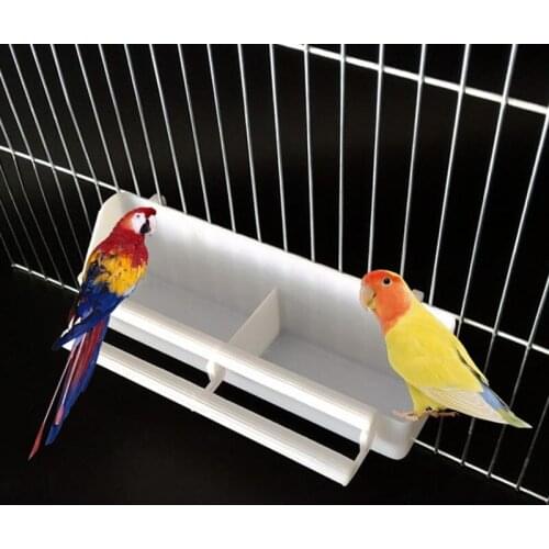 Removable Pet Bird Feeder Hanging Food Water Bowl Pigeons Stand Cage Feeding Tools Bird Food Container Cage Accessories Feeder