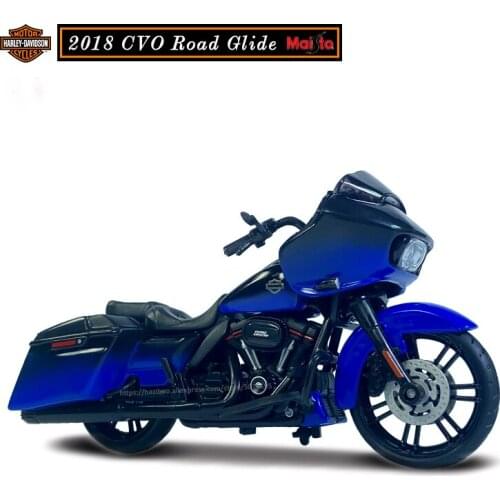 Maisto 1:18 Harley Davidson 2018 CVO Road Glide Alloy Diecast Motorcycle Model Workable Toy For Children Gifts Toy Collection