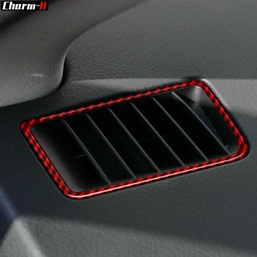 Real Car Interior Carbon Fiber Dashboard Air Conditioner Outlet Panel Cover Trim for Lexus NX 2015-2019