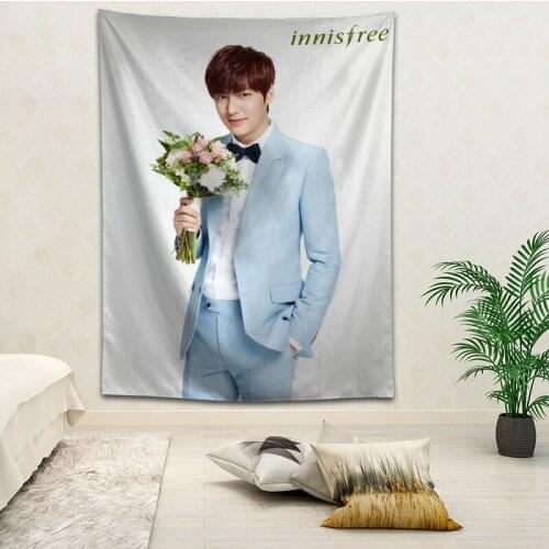 Lee Min Ho Wall Hanging Tapestry Home Party Decorative Tapestries Photo Background Cloth Table Cloth Wall Tapestry