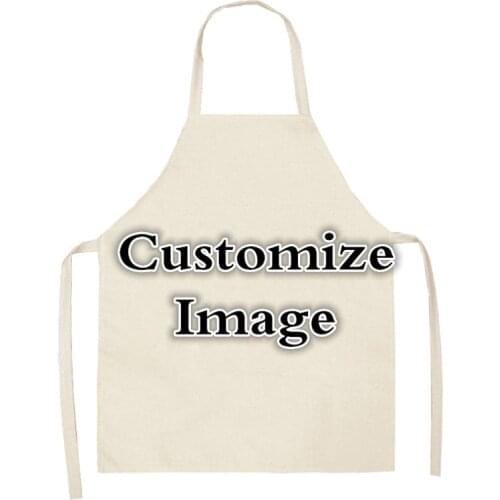 Customize Your Apron Grill Kitchen Chef Linen Apron for BBQ Baking Cooking for Men Women Adjustable