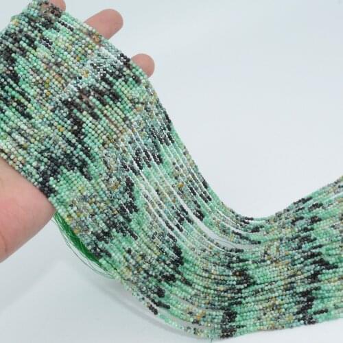 Natural Variscite Faceted Round Beads 2.2mm, Selected Color