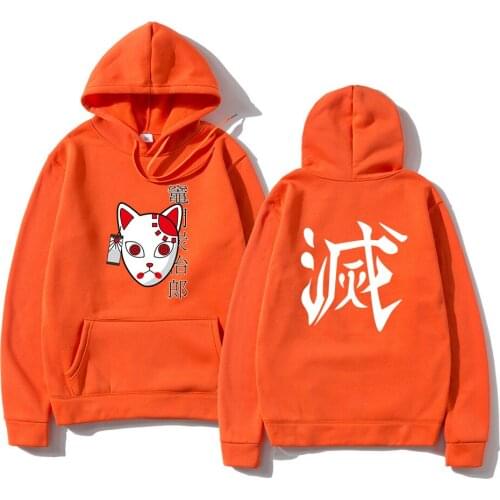 Anime Demon Slayer Pullover Sweatshirt Women Men Tanjiro Kamado Costume Hoodies Harajuku Demon Slayer Kimetsu No Yaiba Sudadera