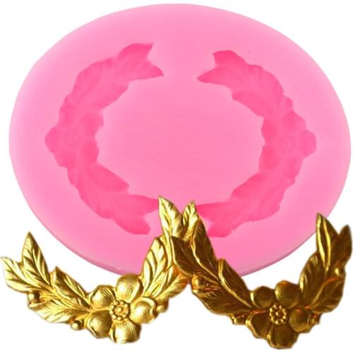 Leaves Scroll Relief Silicone Mold Fondant Cake Decorating Tools Cake Border Chocolate Gumpaste Mould Candy Clay Resin Molds